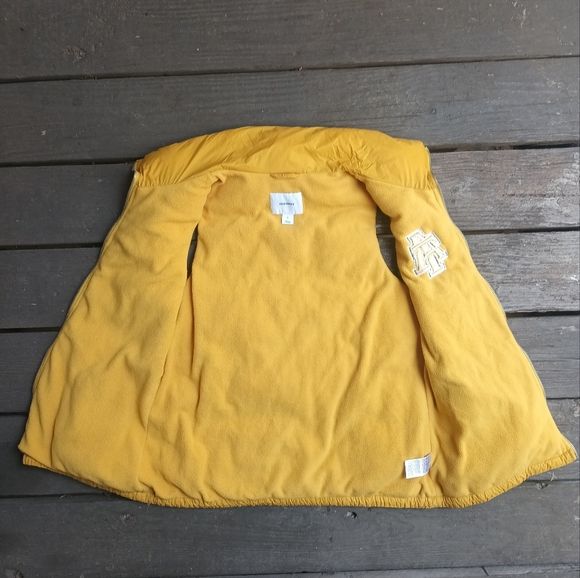 North Carolina A&T Big Logo Yellow Blue Puffer Vest Men's Size Small - Picture 3 of 6